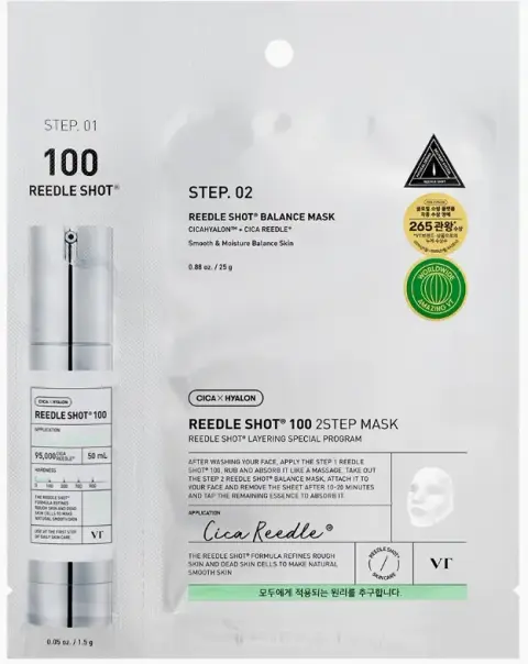 Маска тканевая для лица с микроиглами Reedle Shot 100 2-Step Mask, 25 гр+1,5 гр