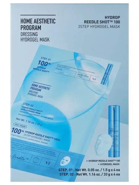 Маска гидрогелевая для лица Hydrop Reedle Shot 100hL 2Step Hydrogel Mask, 1.5+33 гр