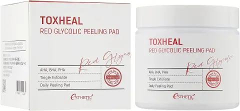 Пилинг-подушечки МИНДАЛЬНЫЕ Toxheal Red Glyucolic Peeling Pad 100 шт, 100 мл