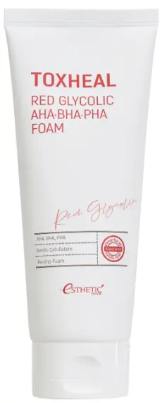 Пенка для умывания TOXHEAL RED GLYCOLIC AHA, BHA, PHA FOAM, 150 мл