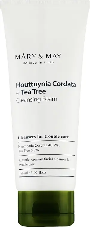 Пенка для умывания с хауттюйнией и чайным деревом Houttuynia Cordata + Tea Tree Cleansing