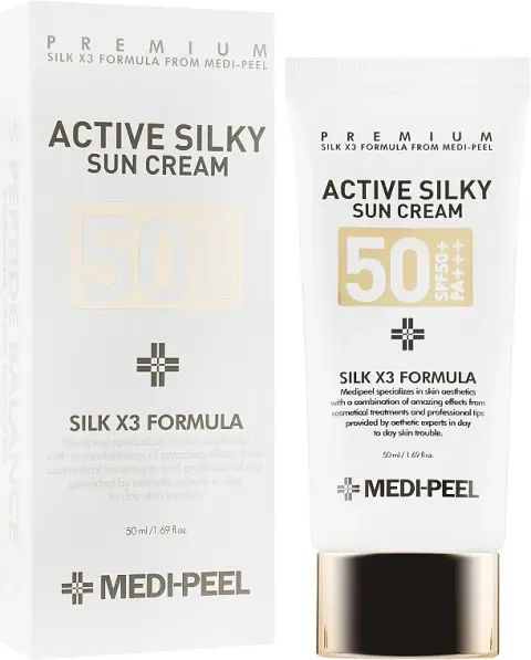 Крем солнцезащитный для лица Active Silky Sun Cream SPF50+PA+++, 50 мл