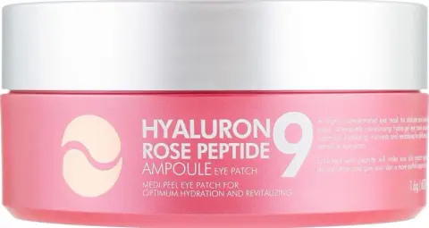 Патчи с экстрактом розы и пептидами Hyaluron Rose Peptide 9 Ampoule Eye Patch, 60 шт
