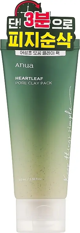 Маска глиняная с хауттюйнией Heartleaf Pore Clay Pack, 100 мл