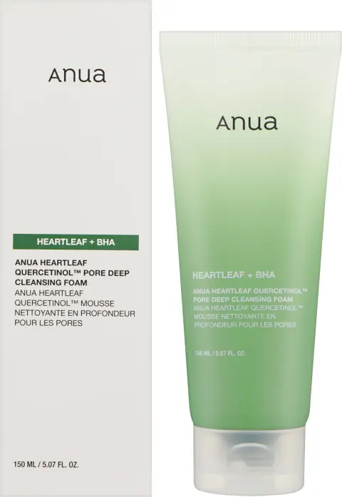 Пенка-скраб для лица с кверцетинолом Heartleaf Quercetinol Pore Deep Cleansing Foam, 150 мл