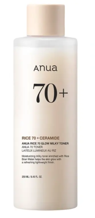 Тонер с рисовым экстрактом и керамидами Rice 70 Glow Milky Toner, 250 мл