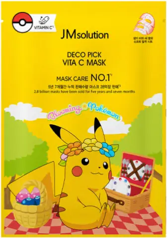 Маска тканевая освежающая с витамином C Deco Pick Vita C Mask X POKEMON PIKACHU 30ml