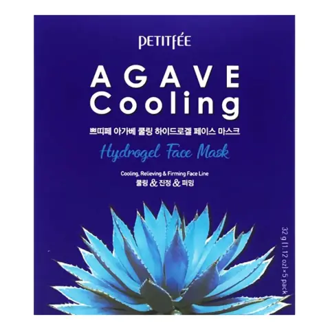 [PETITFEE] НАБОР Гидрогелевая маска для лица АГАВА Agave Cooling Hydrogel Face Mask, 5 шт