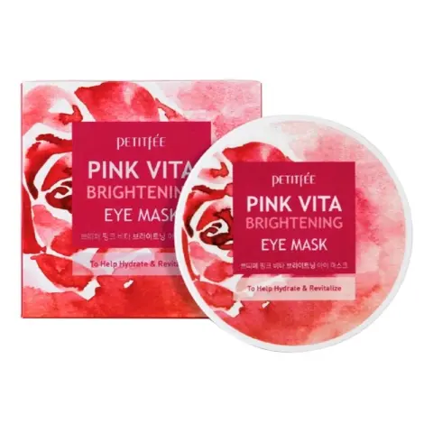 [PETITFEE] Тканевые патчи для глаз ОСВЕТЛЕНИЕ Pink Vita Brightening Eye Mask, 60 шт