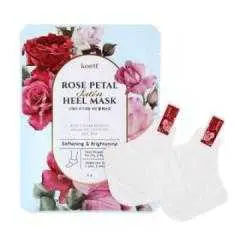 [KOELF] НАБОР Маски-носочки для ног/ ПЯТКИ/ РОЗА Rose Petal Satin Heel Mask, 5 шт*6 гр