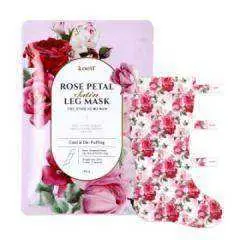 [KOELF] НАБОР Маски-носочки для ног/ ГОЛЬФЫ/ РОЗА Rose Petal Satin Leg Mask, 5 шт*40 гр