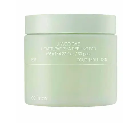Пэды-пилинг для лица ОТШЕЛУШИВАЮЩИЕ Ji Woo Gae Heartleaf BHA Peeling Pad 60 шт, 125 мл